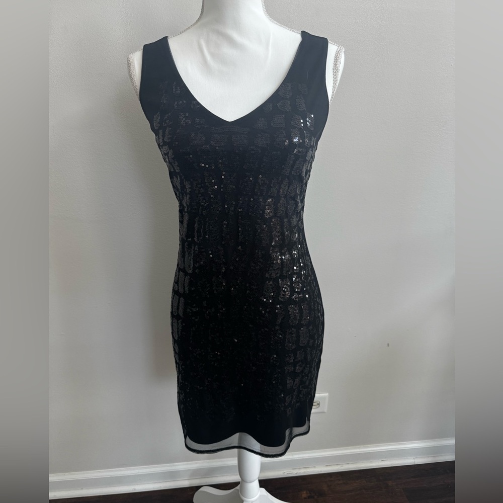 Express Black Sequin Sleeveless Dress